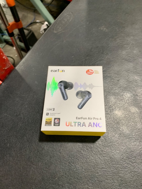Photo 1 of EarFun Air Pro 4 Adaptive Hybrid Noise Canceling Wireless Earbuds, Qualcomm Snapdragon Sound, aptX™ Lossless, 6 Mics AI CVC 8.0 Call, LDAC Hi-Res Audio, 52H Playtime, Bluetooth 5.4, in-Ear Detection