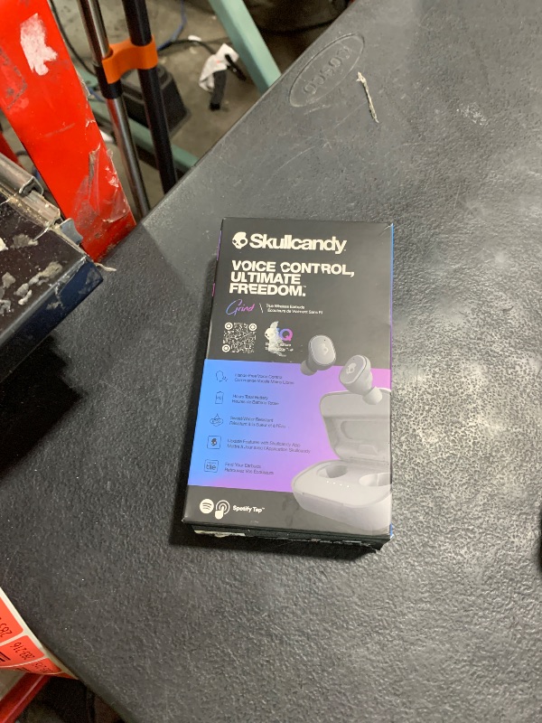 Photo 1 of Skullcandy Grind Wireless Earbuds, Bluetooth Headphones, Up to 40 Hours Battery, Noise Isolating Fit, Microphone for iPhone Android, Customizable via Skull-iQ App - Chill Grey