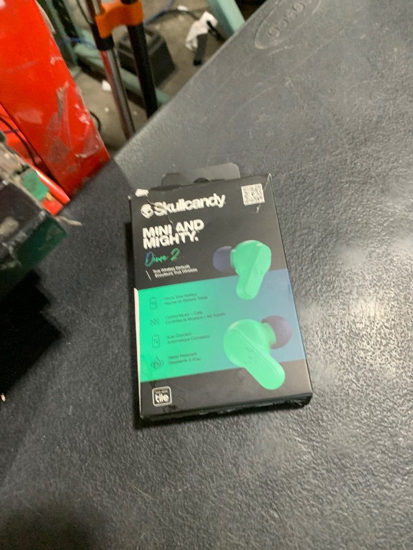 Photo 1 of Skullcandy Dime 2 Wireless Earbuds, Bluetooth Headphones, Noise Isolating Fit, Up to 12 Hours Battery, Microphone for iPhone Android, Easy Carry with Integrated Lanyard - Dark Blue/Green