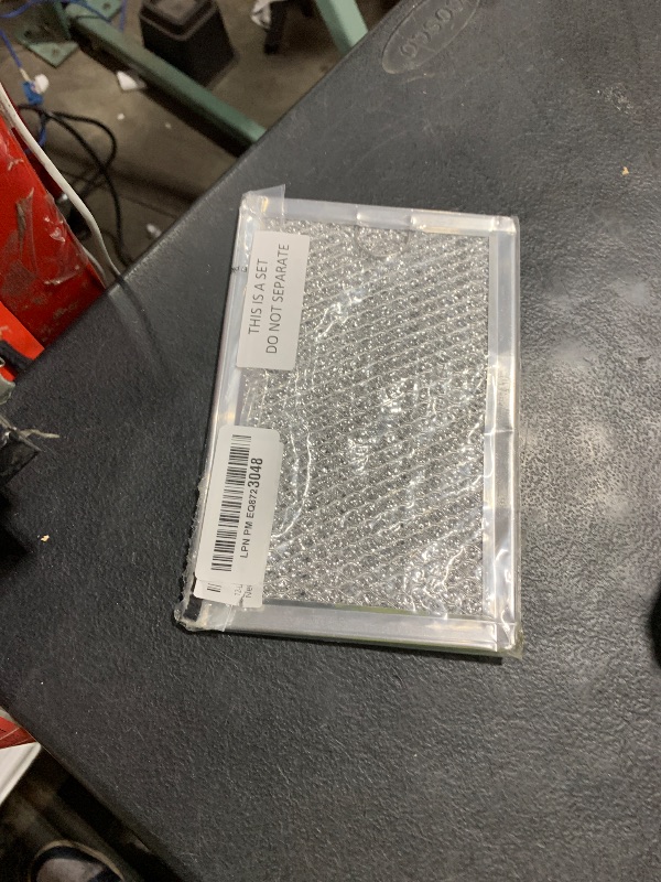 Photo 1 of 12-Layer Air Filter Factory 5" x 7.5" Pull Tab Microwave Grease Filter Replacements For Many GE, Frigidaire, Magic Chef & LG Microwave Oven Models Filter Set Of 2 (Pull Tab Short Side)