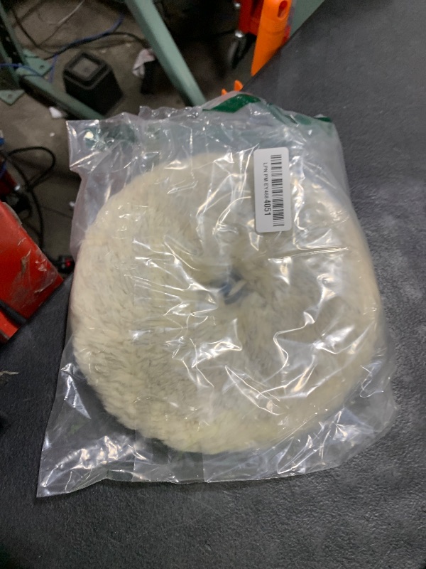 Photo 1 of 3M Wool Compounding Pad, 9 in, 05703, White, Doublesided, For Auto Body Compounding and Buffing Appplicatios, 1 Pad