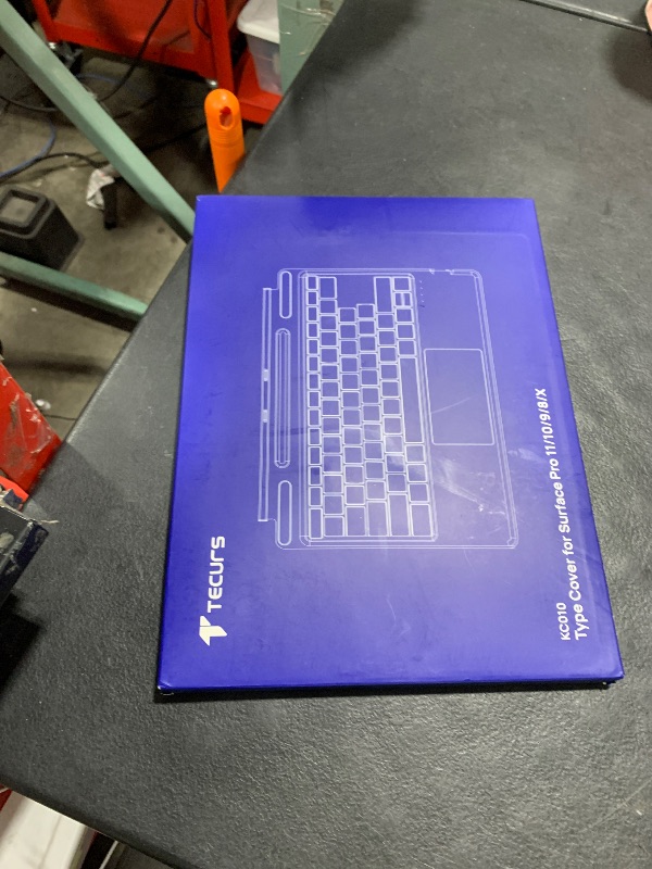 Photo 1 of TECURS Bluetooth Keyboard for Microsoft Surface Pro 11/10/9/8/X (13") - Charging Via Type-C Cable(Included), 7-Color Backlit, Trackpad, Pencil Slot, Bluetooth Manual Pairing Type Cover Keyboard
