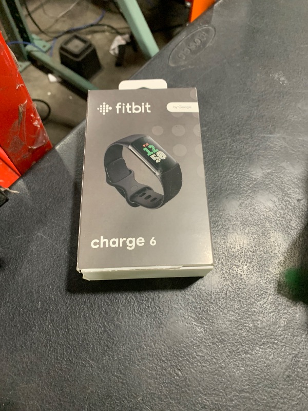 Photo 1 of Fitbit Charge 6 Fitness Tracker with Google apps, Heart Rate on Exercise Equipment, 6-Months Premium Membership Included, GPS, Health Tools and More, Obsidian/Black, One Size (S & L Bands Included)