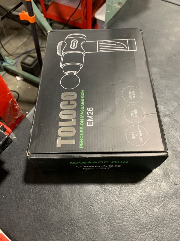 Photo 1 of TOLOCO Massage Gun, Deep Tissue Back Massage for Athletes for Pain Relief, Percussion Massager with 10 Massages Heads & Silent Brushless Motor, Gifts for Fathers Day, Black