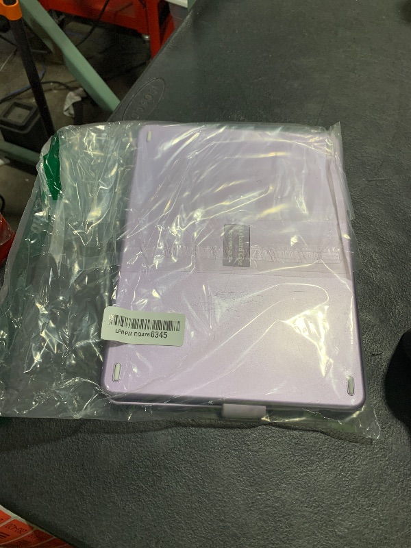 Photo 1 of TQQ Touch for iPad 9th Generation Case with Keyboard (10.2", 2021), Multi-Touch Trackpad, 360° Rotatable Protective Cover for iPad Keyboard 9th/8th/7th Gen with Pencil Holder (Purple)