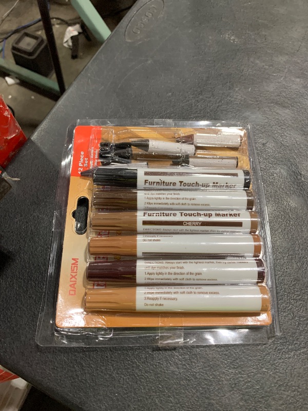 Photo 1 of Furniture Repair Kit Wood Markers - Set of 13 - Markers and Wax Sticks with Sharpener Kit, for Stains, Scratches, Wood Floors, Tables, Desks, Carpenters, Bedposts, Touch Ups, and Cover Ups