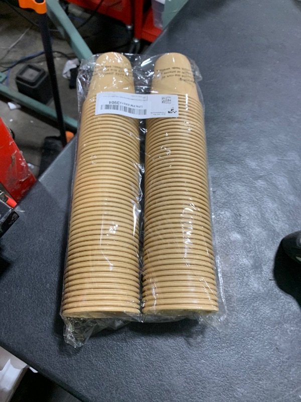 Photo 1 of Kuerqi Paper Cups, 100 Pack 8 Oz Kraft Disposable Cups, Paper Coffee Cups 8 Oz, Hot Cups Water Cups for Home Office Outdoor