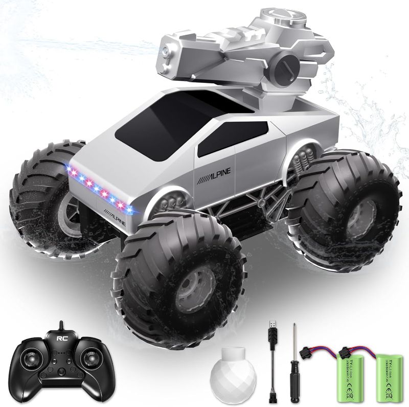 Photo 1 of Remote Control Car, 1:16 RC Cars Scale All Terrain Electric Vehicle, Water Squirt Tank with Lights Toys Monster Trucks, Brithday Gift for Boys Girls & Adults