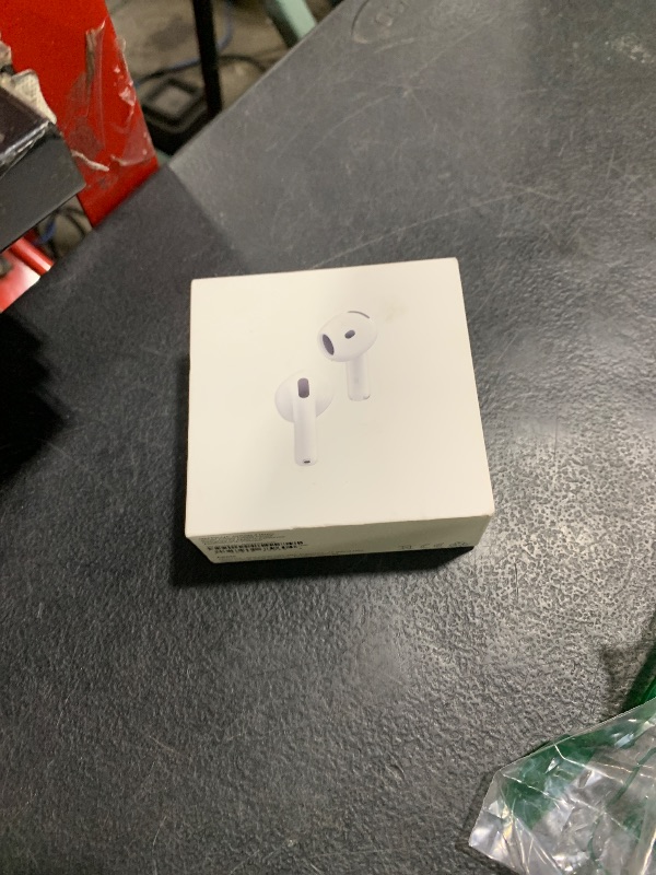 Photo 1 of Apple AirPods 4 Wireless Earbuds, Bluetooth Headphones, with Active Noise Cancellation, Adaptive Audio, Transparency Mode, Personalized Spatial Audio, USB-C Charging Case, Wireless Charging, H2 Chip