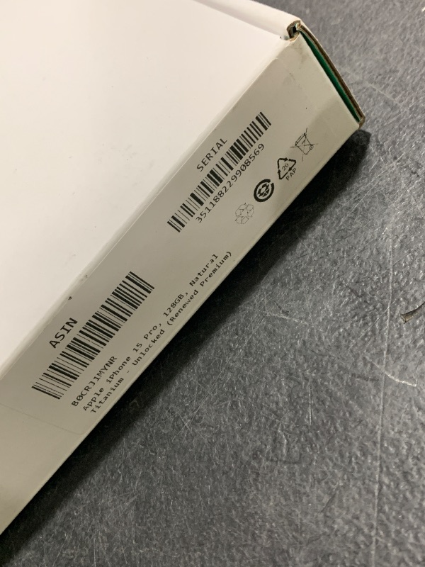 Photo 1 of Apple iPhone 15 Pro, 128GB, Natural Titanium - Unlocked (Renewed Premium)