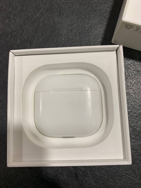 Photo 1 of Apple AirPods 4 Wireless Earbuds, Bluetooth Headphones, Personalized Spatial Audio, Sweat and Water Resistant, USB-C Charging Case, H2 Chip, Up to 30 Hours of Battery Life, Effortless Setup for iPhone
