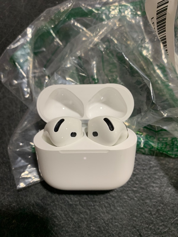 Photo 1 of Apple AirPods 4 Wireless Earbuds, Bluetooth Headphones, with Active Noise Cancellation, Adaptive Audio, Transparency Mode, Personalized Spatial Audio, USB-C Charging Case, Wireless Charging, H2 Chip