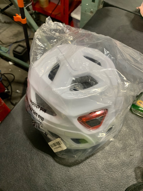 Photo 1 of Retrospec Lennon Bike Helmet with LED Safety Light Adjustable Dial & Removable Visor, Adult