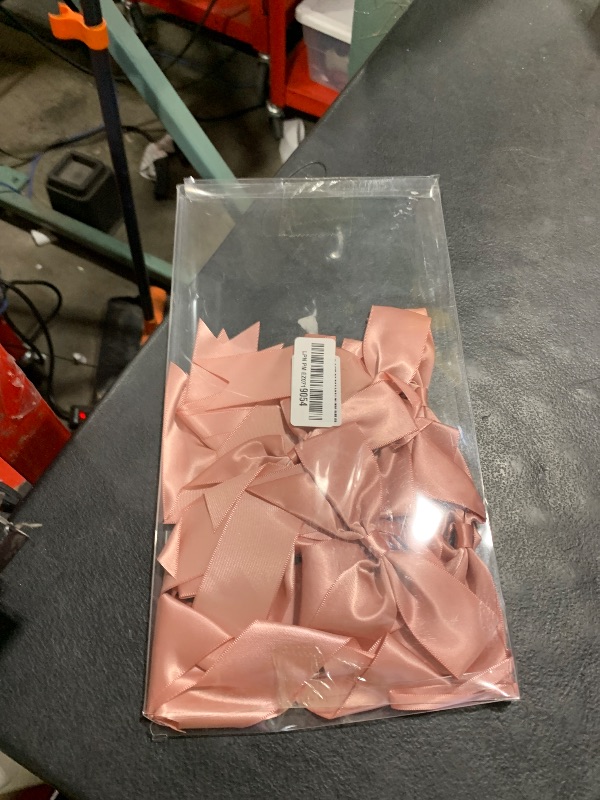 Photo 1 of 1 String of 8PCS Rose Pink Bow Garland Banner Decoration,Pre-Strung Satin Ribbon Ornaments for Birthday,Bachelorette Party,Bridal Shower,Wedding,Engagement,Baby Shower,Graduation Decor,Anniversary