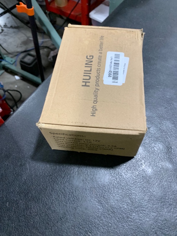 Photo 1 of HUILING DC 12V Diaphragm Pump, Self-Priming Pump with Filter Quick Connection Terminal, 1.2 GPM 100 PSI Pressure Switch Adjustable Spray Pump, Suitable for RV Camping Shower Garden