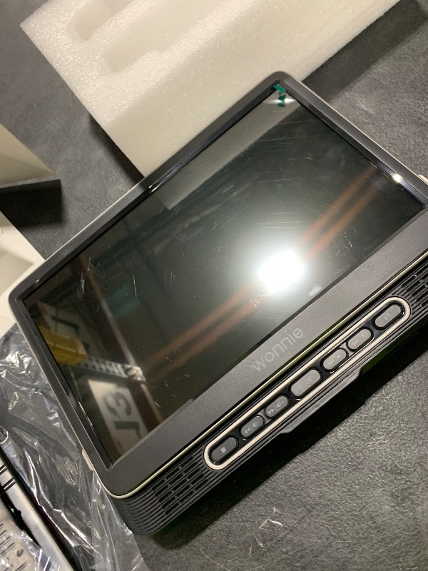 Photo 1 of WONNIE 12" Dual Car DVD Players Portable DVD Players for Car Headrest Play a Same or Two Different Movies with 5-Hour Rechargeable Battery, Mounting Brackets, All Region, Support USB/Sync TV
