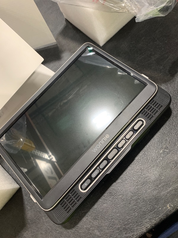 Photo 1 of WONNIE 12" Dual Car DVD Players Portable DVD Players for Car Headrest Play a Same or Two Different Movies with 5-Hour Rechargeable Battery, Mounting Brackets, All Region, Support USB/Sync TV