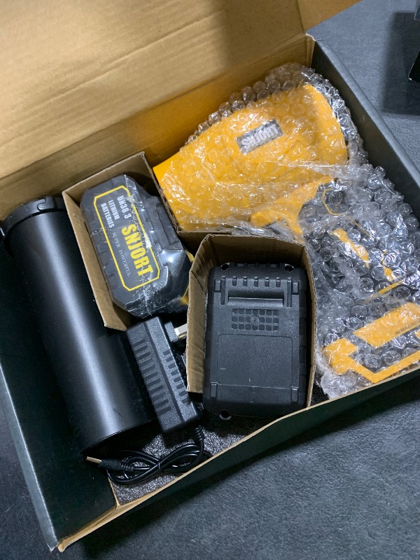 Photo 1 of Leaf Blower Cordless with Battery and Charger,800,000 RPM,Extended Nozzle,Lightweight Handheld Design,Blower for Patio Cleaning,car Blowing Water,Blowing Leaves and Dust?Amber Yellow?