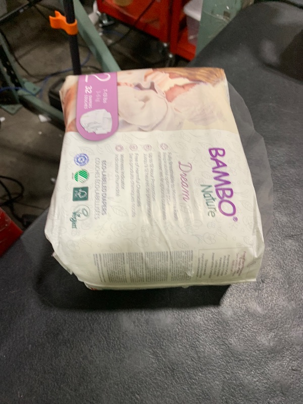 Photo 1 of Bambo Nature Hypoallergenic Baby Diapers, Eco-Labelled Sustainable Diapers, Enhanced Leakage Protection, Totally Chlorine-free, Skin Friendly, and Super Absorbent - Size 2 (32 Count)