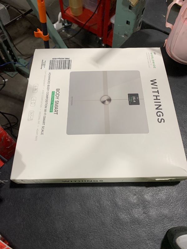 Photo 1 of WITHINGS Body Smart - Accurate Scale for Body Weight and Fat Percentage, Body Composition Wi-Fi and Bluetooth Weight Scale, Baby Weight Scale, Smart Scale Apple Health Compatible, Bathroom Scale
