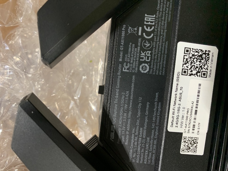 Photo 1 of ASUS ROG Rapture GT-AX11000 Pro Tri-Band WiFi 6 Extendable Gaming Router, 10G & 2.5G Ports, ASUS RangeBoost Plus, Triple-Level Game Acceleration (Renewed)