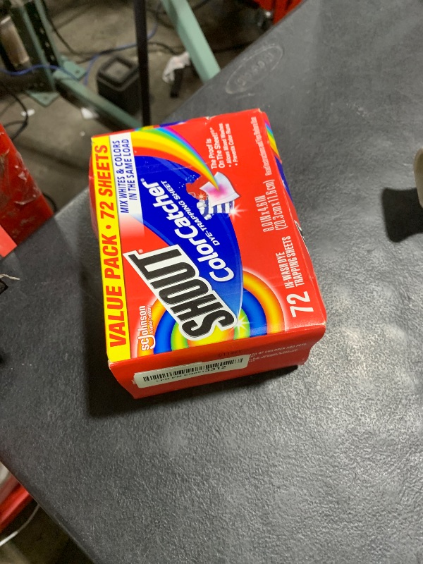 Photo 1 of Shout Color Catchers for Laundry, Allow Mixed Washes, Prevents Color Runs and Maintains Original Clothing, 72 Count