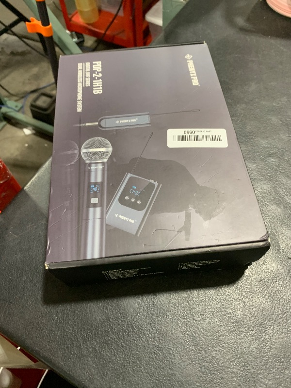 Photo 1 of Phenyx Pro Dual Digital Wireless Microphone System, w/Handheld Dynamic Microphone, Bodypack Transmitter, Mini Receiver, 2x15 UHF Frequencies, Headset/Lapel Mic for Singing (PDP-2-1H1B)