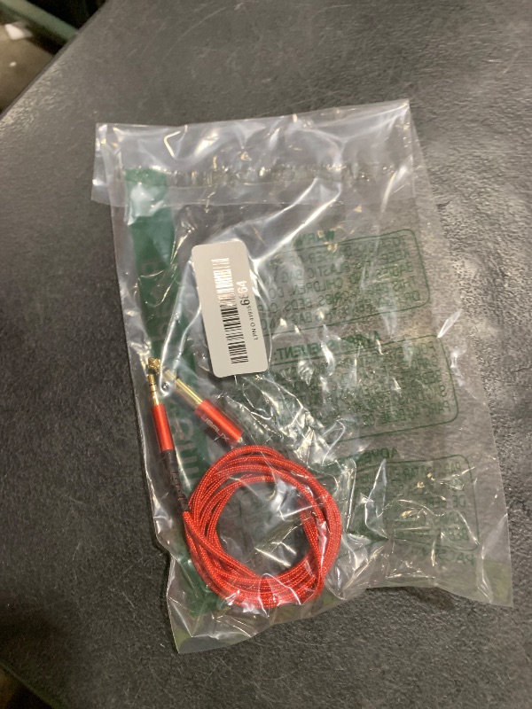 Photo 1 of 3.5mm to 6.35mm Stereo Audio Cable, JSAUX 6.35mm 1/4" Male to 3.5mm 1/8" Male TRS Bidirectional Stereo Audio Cable Jack 4FT for Guitar, iPod, Laptop, Home Theater Devices, Speaker and Amplifiers-Red