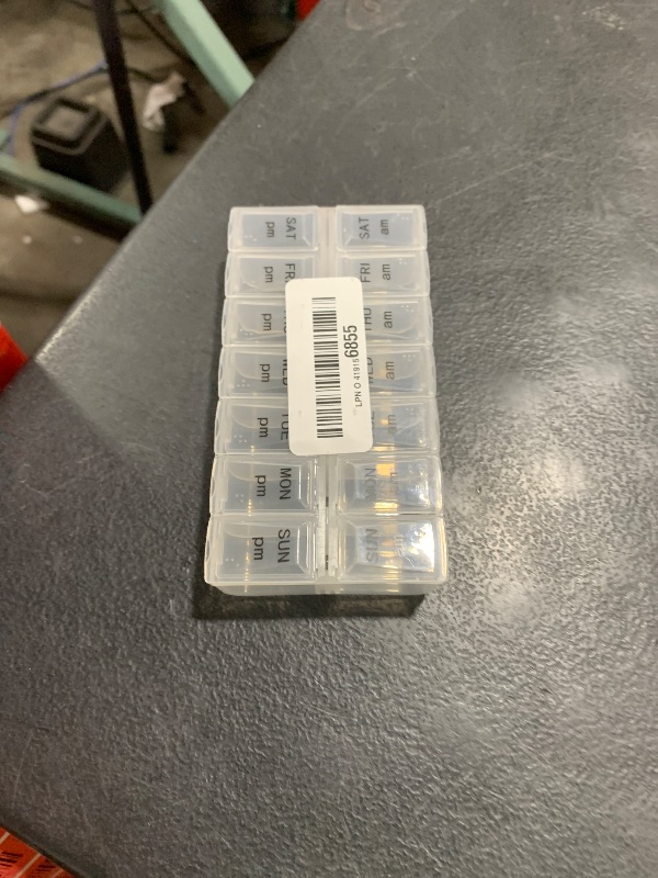 Photo 1 of Apex Twice-A-Day Economy Weekly Pill Organizer, Weekly Pill Organizer, 2 Times a Day, Easy-Open, See-Through Lids, Organize Medication or Vitamins by AM, PM or Morning and Bedtime, Clear