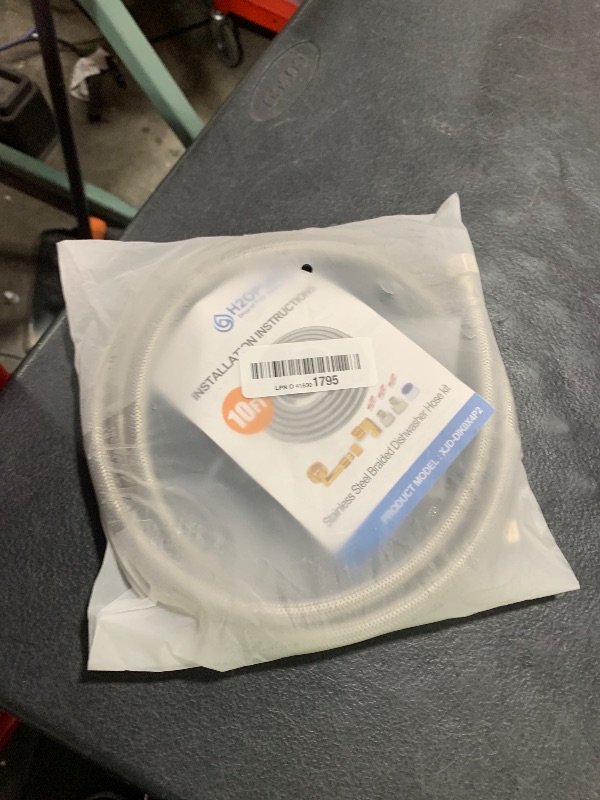 Photo 1 of Dishwasher Installation Kit - 10 FT Stainless Steel Dishwasher Hose with 3/8" Compression Connections,Food Grade PEX Inner Tube Dishwasher Water Supply Line with Elbows,Adapters and 6 FT Power Cord