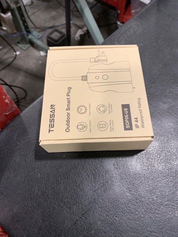 Photo 1 of Outdoor Smart Plug Waterproof, TESSAN Smart WiFi Outlet Compatible with Alexa, Google Assistant, 2 Individual Sockets Outside Power Strip with Switch, 2.4GHz Wi-Fi Only, for Lights and 2HP Pool Pump
