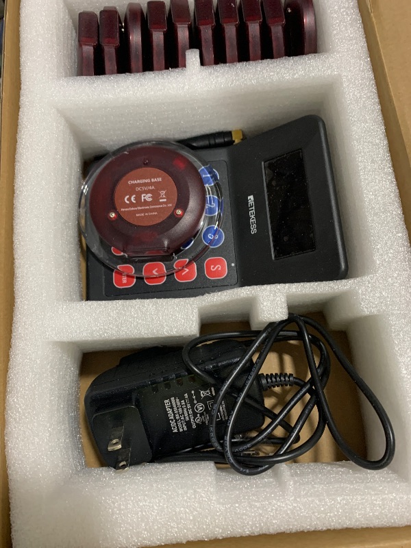 Photo 1 of Retekess T119 Beeper Pager for Restaurant, Order Ready Buzzer, 2 Way Charge, Turn Off Beepers, 10 Coaster Pager for Fast Food Shop, Brewery, Holiday Villages