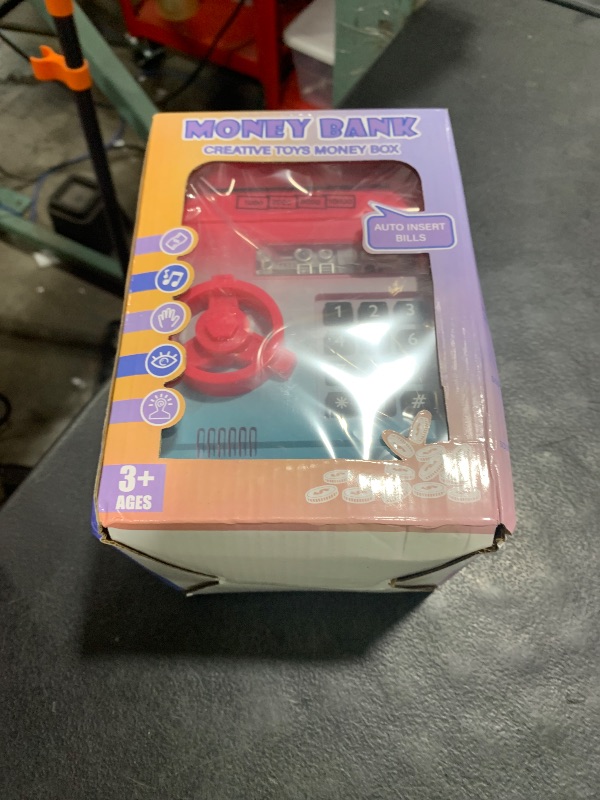 Photo 1 of Refasy Kids Piggy Bank for Girls, Password Money Saving Box Piggy Bank Toy, Cash Coin Safe ATM Bank for Kids 3 4 5 6 7 8 9 10 11 12 Year Old Gifts Toys for Boys Girls Birthday (Rose Red)