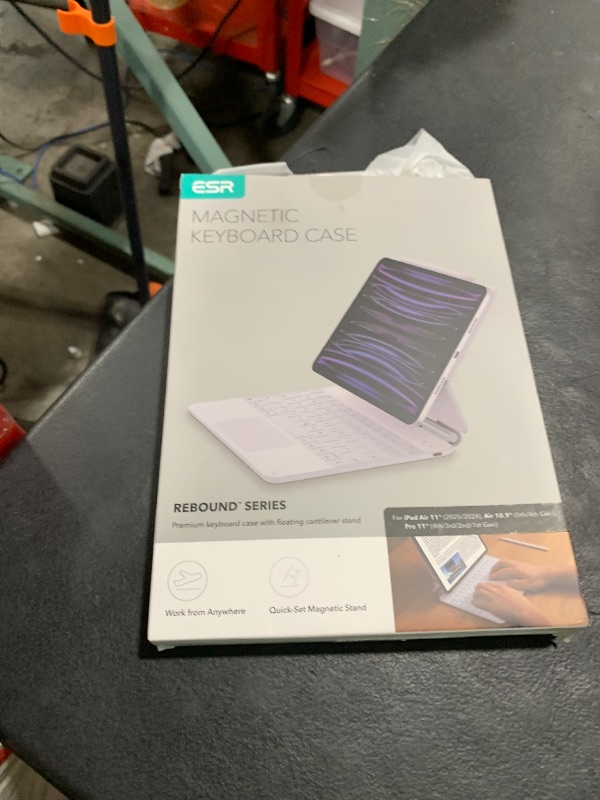 Photo 1 of ESR iPad Air 11 inch Case with Keyboard (M3,2025/M2,2024), iPad Pro 11 & iPad Air 5/4 Magic Case, Easy-Set Floating Cantilever Stand, Precision Multi-Touch Trackpad, White?NOT for iPad Pro 11 M4?