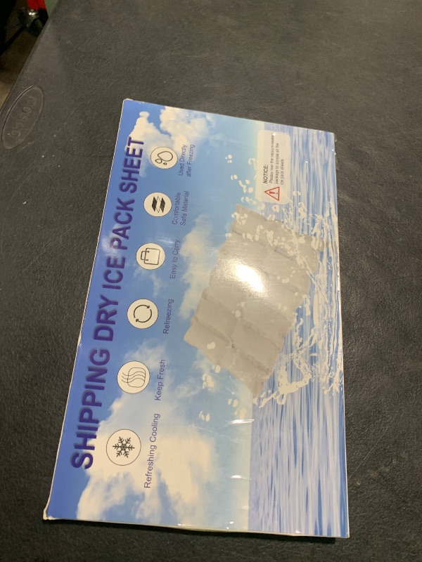 Photo 1 of Dry Ice Packs for Shipping Frozen Food - Flexible Ice Blanket for Coolers - Shipping Cold Packs Keep Food Fresh and Beverage Cold - Dry Ice Pack Automatic Water Absorption- 24 Cells Each, 4 Sheets