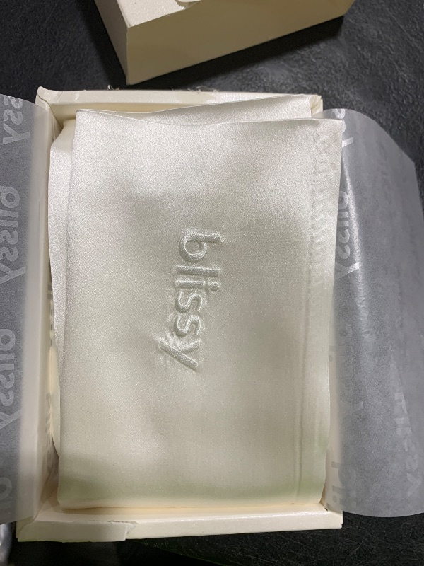 Photo 1 of Blissy Silk Pillowcase - 100% Pure Mulberry Silk - 22 Momme 6A High-Grade Fibers - Silk Pillow Cover for Hair & Skin - Regular, Queen & King (Blissy White, King)