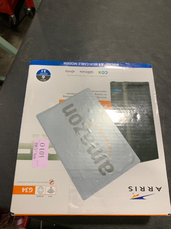 Photo 1 of ARRIS (G34) - Cable Modem Router Combo - Fast DOCSIS 3.1 Gigabit WiFi 6 (AX3000), Approved for Comcast Xfinity, Cox, Spectrum & More, 1 Gbps Max Internet Speeds