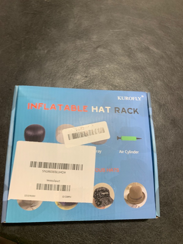 Photo 1 of KUROFLY 3 pack clear Inflatable tabletop display stand hat rack portable hat holder for multiple wigs hats, helmet, and cap