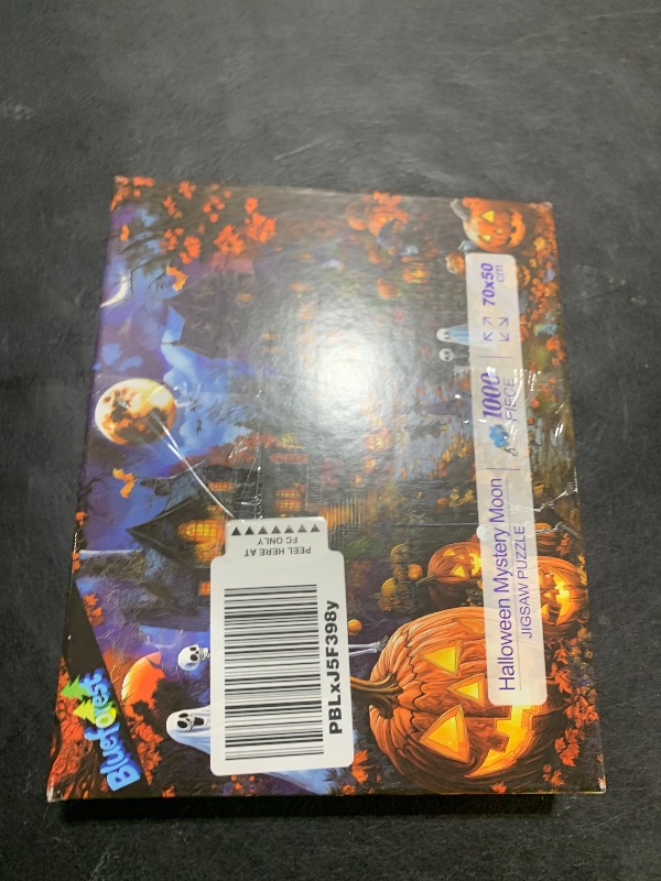 Photo 1 of Blueforest Halloween 1000 Piece Jigsaw Puzzle for Adults - Spooky Ghosts, Skeletons, Pumpkins, Witch & Haunted House Puzzle, Challenging Fun Adult Puzzles for Relaxation, Decor & Gifts