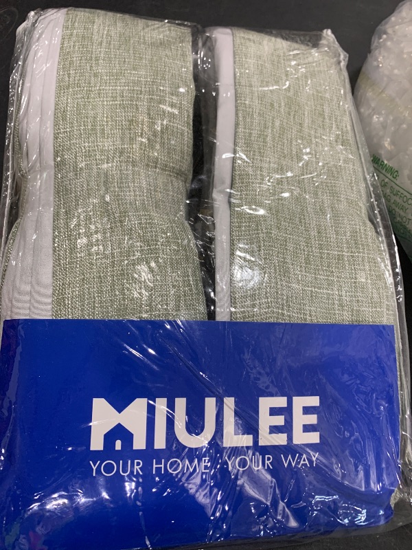 Photo 1 of MIULEE Sage Green Pinch Pleated 100% Blackout Linen Curtains 90 Inch Length 2 Panels Set, Pleat Curtains with Pin Hooks, Black Out Light Blocking Room Darkening Drapes for Bedroom Living Room Window