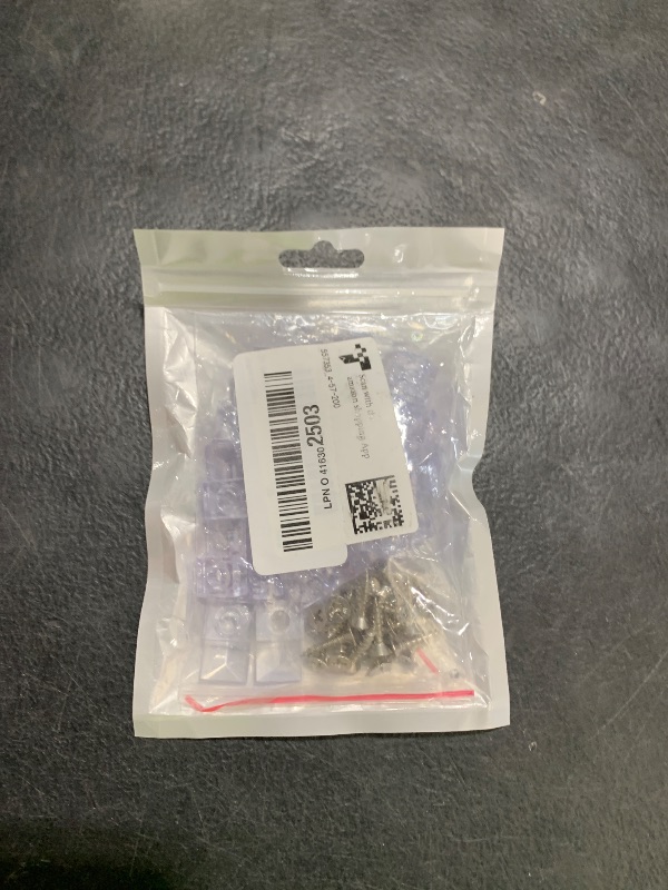 Photo 1 of 20 Set Mirror Hangers for Wall Mounting - Holders, Brackets, Hanging Clips - Clear Plastic Glass Crystal Hardware Frameless Kit