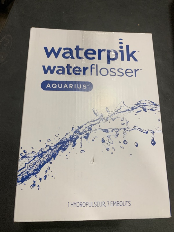 Photo 1 of Waterpik Aquarius Water Flosser For Teeth Cleaning, Gums, Braces, Dental Care, Electric Power With 10 Settings, 7 Tips For Multiple Users And Needs, ADA Accepted, Black WP-662, Packaging May Vary
