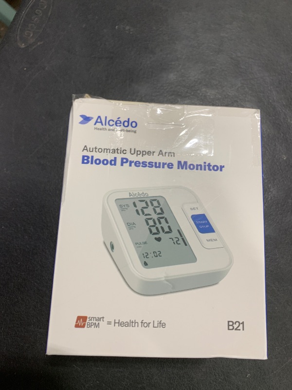 Photo 1 of Alcedo Blood Pressure Monitor for Home Use, Automatic Digital BP Machine with Large Cuff for Upper Arm, LCD Screen, 2x120 Memory, Talking Function