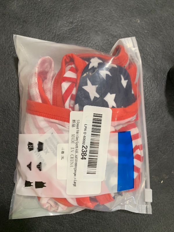 Photo 1 of S Forever Men's Sexy Sports Jockstrap Jumpsuit,USA Flag Bodysuit Wrestling Singlet (X-Large)