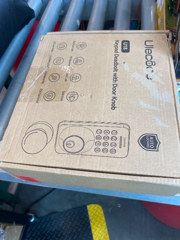 Photo 1 of *UNTESTED*
Ulecoce Keyless Entry Keypad Deadbolt with Handle Set, Smart Lock, Auto-Lock + One-Touch Lock, 100 Codes + Easy Install, Ideal for Airbnb/Homes/Offices, Fits U.S. Standard Front Doors, Satin Nickel