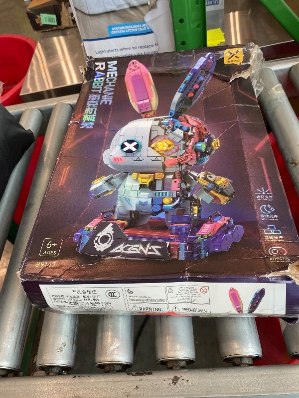 Photo 1 of *UNTESTED*
Mechanical Rabbit Building Set - Punk Style Animal Collection Toy Robot Bunny Sets with LED Light Neon Style Collectible Building Toy Easter Decor Gift for Boys Girls Adults Teens Ages 12+, 1377PCS