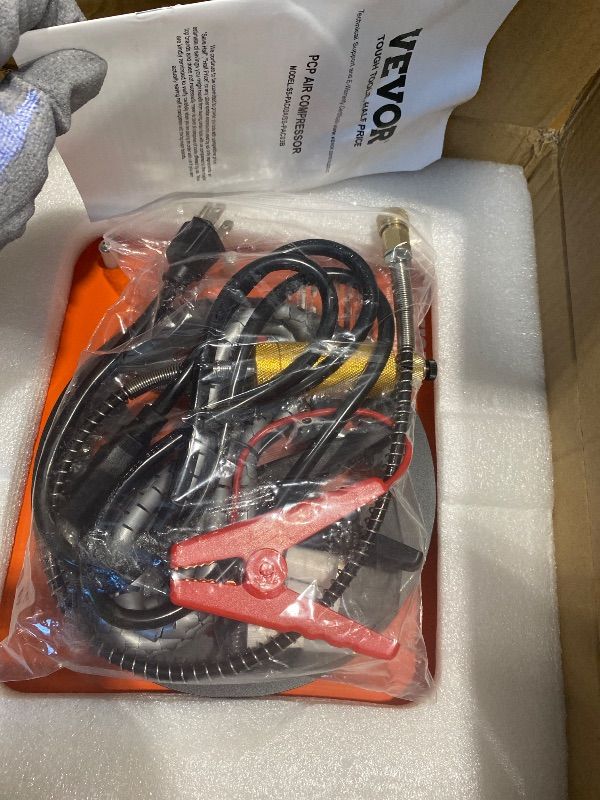 Photo 1 of *UNTESTED*
VEVOR PCP Air Compressor, 4500PSI/30Mpa Portable PCP Airgun Compressor with Built-in Power Converter, Auto-Stop | DC12V/AC120V | Oil & Water-Free Air Rifle, Paintball and Scuba Tank Compressor Pump