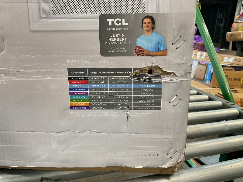 Photo 1 of ***LOUD NOISE*** TCL H8W35W 8,000 8000 BTU Smart Window Air Conditioner, Fan & Dehumidifier, 350 Sq. Ft, Remote Control, Compatible with Alexa/Google Assistant, White
