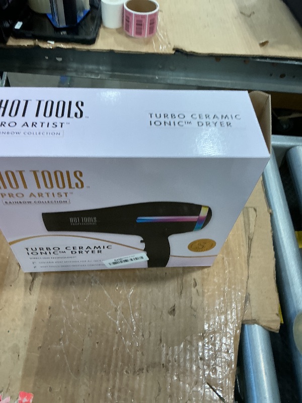 Photo 1 of ** BLOW DRYER ONLY**
HOT TOOLS Professional Ceramic Rainbow Hair Dryer - Fast Drying Blow Dryer with Quiet Operation and Ion Technology for Long-Lasting and Shinier Hair - 1875 Watts