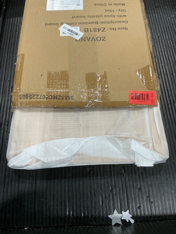 Photo 1 of *MISSING PARTS*
Bamboo Cutting Board set with 6 Pieces Flexible BPA free Plastic Colored Cutting mats for Meat and Vegetables, Durable 2-in-1 Serving Tray and Cutting Board for Kitchen